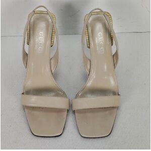 Tom Ford for Gucci Women's Vintage Cream Slingback Sandals Size 8.5